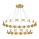 Люстра двухъярусная с круглыми светодиодными источниками света Maxine Light варинант исполнения - 6 | Loft Concept в Новосибирске