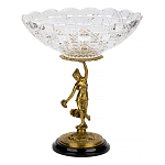 Чаша стеклянная прозрачная на бронзовой подставке с фигуркой девушки Eden Garden варинант исполнения - 1 | Loft Concept в Новосибирске