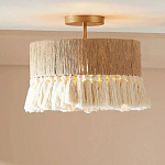 Люстра круглая плетеная с кисточками Solar Glow варинант исполнения - 5 | Loft Concept в Новосибирске