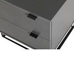 Тумба прикроватная цвета графит с ящиками Strict Lines варинант исполнения - 7 | Loft Concept в Новосибирске