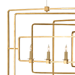 Люстра золотая из пересекающихся прямоугольных элементов Thin Intersecting Rectangles варинант исполнения - 1 | Loft Concept в Новосибирске