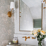 Зеркало прямоугольное в фактурной золотой раме Reflective Fabric варинант исполнения - 3 | Loft Concept в Новосибирске