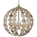 Люстра в форме шара с декором из круглых декоративных элементов Bright Shell Discs варинант исполнения - 2 | Loft Concept в Новосибирске