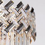 Люстра многоярусная с переплетенными металлическими элементами черного и золотого цвета и прозрачными хрустальными подвесками Empire Chandelier Crystal варинант исполнения - 7 | Loft Concept в Новосибирске