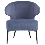 Современное мягкое кресло на металлических ножках Rakush Blue варинант исполнения - 2 | Loft Concept в Новосибирске