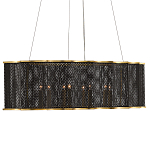 Люстра овальная в сочетании черного и золотого цвета Mesh Lighting варинант исполнения - 4 | Loft Concept в Новосибирске