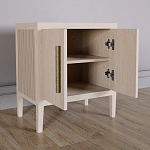 Тумбочка Primo с дверцами шпон Светлый дуб варинант исполнения - 3 | Loft Concept в Новосибирске