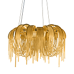 Люстра подвесная круглая с изогнутыми металлическими дугами и ниспадающими цепочками 65 см Atlantis Chain варинант исполнения - 1 | Loft Concept в Новосибирске