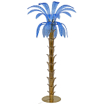 Торшер Glass Decorated Palm Floor Lamp Blue Листья Пальмы  варинант исполнения - 6 | Loft Concept в Новосибирске