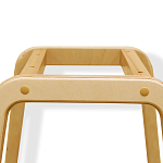 Барный стул со спинкой и мягкой обивкой с ромбами на 4-х деревянных ножках Голубой Велюр Ava Charm варинант исполнения - 5 | Loft Concept в Новосибирске