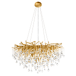 Люстра подвесная с прозрачными стеклянными подвесками в форме капель Диаметр 80 см Droplet Chandelier варинант исполнения - 12 | Loft Concept в Новосибирске