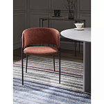 Стул полукруглый мягкий с буклированной обивкой Chair with Boucle Upholstery варинант исполнения - 3 | Loft Concept в Новосибирске