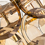 Люстра с круглыми стеклянными подвесками Cardiel Amber Glass Chandelier варинант исполнения - 6 | Loft Concept в Новосибирске