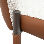 Стул мягкий с обивкой из рогожки и экокожи Contrasting Performance варинант исполнения - 2 | Loft Concept в Новосибирске