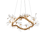 Люстра подвесная с прозрачными стеклянными птичками на ветвях Диаметр 80 см Serip Voa варинант исполнения - 7 | Loft Concept в Новосибирске