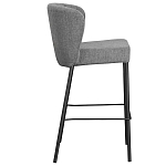 Стул барный серый с широкой закругленной спинкой Bar Chair Gray варинант исполнения - 1 | Loft Concept в Новосибирске