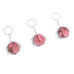 Зеркало брелок складное двухстороннее из натурального камня Родонит Stone Mirrors варинант исполнения - 8 | Loft Concept в Новосибирске