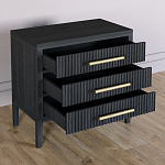 Тумба Primo  с тремя ящиками шпон Черный дуб варинант исполнения - 4 | Loft Concept в Новосибирске