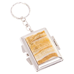 Зеркало брелок складное двухстороннее из натурального камня Оникс Silver Stone Mirrors варинант исполнения - 1 | Loft Concept в Новосибирске