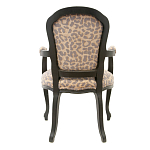 Полукресло с мягкой обивкой из льна на 4-х ножках из массива березы Gladys Armchair варинант исполнения - 2 | Loft Concept в Новосибирске