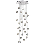 Люстра каскадня с 27-ю прозрачными шарообразными подвесами Bubbles Bocci варинант исполнения - 4 | Loft Concept в Новосибирске