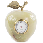 Часы настольные в виде яблока из натурального камня Оникс Stone Clock варинант исполнения - 1 | Loft Concept в Новосибирске