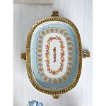 Чаша с цветочным орнаментом на бронзовых ножках Eden Garden варинант исполнения - 5 | Loft Concept в Новосибирске