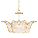 Люстра в форме тюльпана с лепестками из прозрачных стеклянных бусин Hanging Flowers варинант исполнения - 2 | Loft Concept в Новосибирске