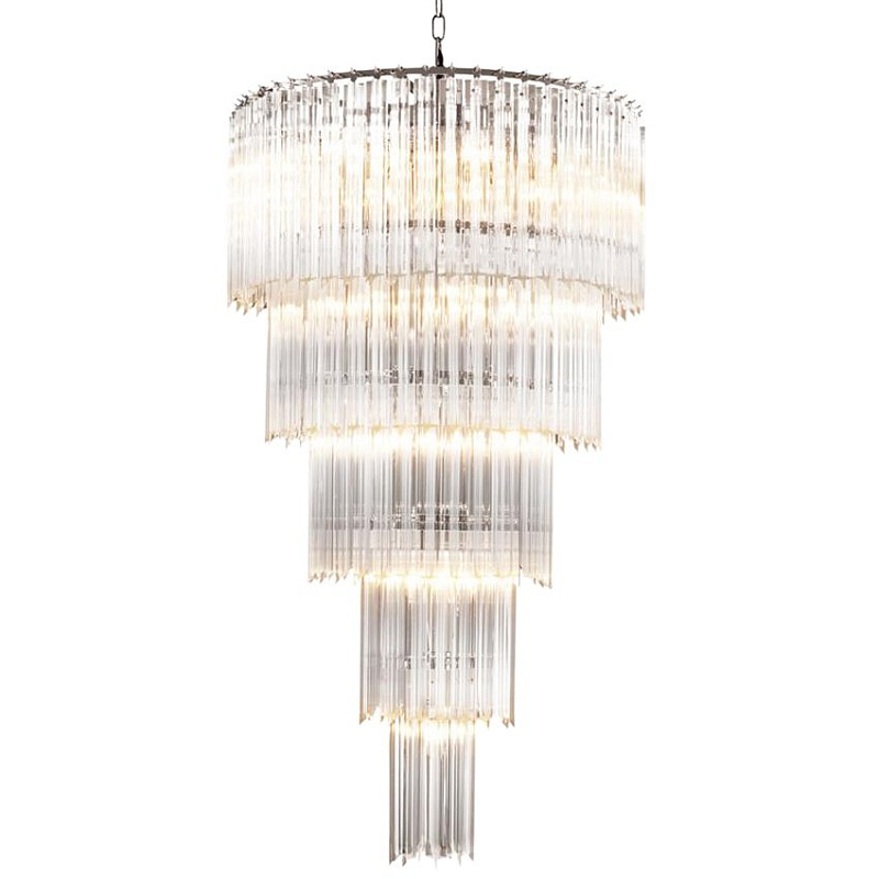 Люстра Chandelier Alpina L Никель Прозрачный (Transparent) в Новосибирске | Loft Concept 