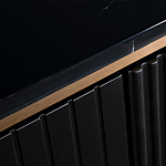 Комод черный округлой формы с рельефным фасадом Black Cut варинант исполнения - 4 | Loft Concept в Новосибирске