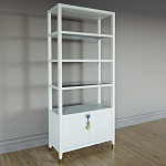 Стеллаж со стеклянными полками Elsa Dreams White варинант исполнения - 1 | Loft Concept в Новосибирске