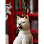 Подсвечник в виде кошки из фарфора с бронзовыми элементами Paradise Cat варинант исполнения - 8 | Loft Concept в Новосибирске