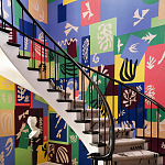 Обои ручная роспись в стиле Арт-деко Jazz Special Colourway on dyed silk with embroidery варинант исполнения - 1 | Loft Concept в Новосибирске