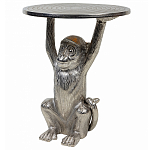 Столик с подстольем в виде обезьянки Bombay Nickel варинант исполнения - 1 | Loft Concept в Новосибирске