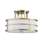 Потолочный светильник с белым матовым абажуром в металлическом каркасе Feiss варинант исполнения - 1 | Loft Concept в Новосибирске