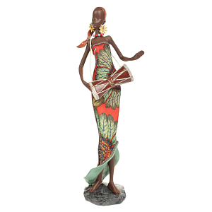 Фигурка негритянка с барабаном Ethno girl