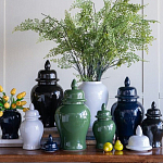 Ваза с крышкой однотонная Высота 31 см Chinoiserie Ceramics варинант исполнения - 4 | Loft Concept в Новосибирске