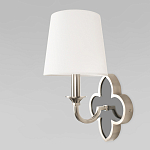 Бра с белым текстильным абажуром и фигурным основанием с зеркальной вставкой Vitorino варинант исполнения - 20 | Loft Concept в Новосибирске