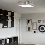 Потолочный светильник квадратный с гофрированным абажуром цвета графит Millennium варинант исполнения - 3 | Loft Concept в Новосибирске