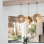 Подвесной светильник в форме золотых дисков Minimalist Lighting Fixture варинант исполнения - 4 | Loft Concept в Новосибирске