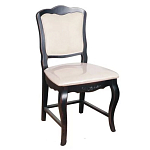 Стул из массива березы с мягким сиденьем без подлокотников в стиле прованс Vintage варинант исполнения - 1 | Loft Concept в Новосибирске