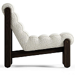 Кресло с деревянным каркасом и обивкой из белой ткани букле Medieval Furniture варинант исполнения - 4 | Loft Concept в Новосибирске