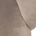 Барный стул со спинкой и металлической подставкой на 4-х деревянных ножках Бежевый Велюр Vendramin Chair варинант исполнения - 4 | Loft Concept в Новосибирске