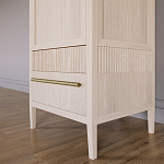 Узкий Шкаф Primo с 2 выдвижными ящиками Светлый дуб варинант исполнения - 4 | Loft Concept в Новосибирске