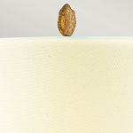 Настольная лампа с кремовым льняным цилиндрическим абажуром и ножкой в форме золотистой ветки Gilded Nola варинант исполнения - 2 | Loft Concept в Новосибирске