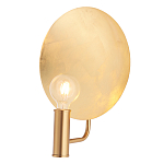 Бра с золотым круглым отражателем и открытой лампой Sun Glow Disc варинант исполнения - 3 | Loft Concept в Новосибирске