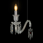 Подвесной светильник стеклянный в виде канделябра Curved Glass Chandelier варинант исполнения - 6 | Loft Concept в Новосибирске