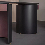 Дизайнерский письменный стол овальной формы с 2-мя выдвижными ящиками по бокам Parsec варинант исполнения - 2 | Loft Concept в Новосибирске