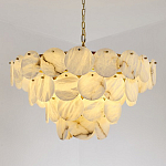 Люстра подвесная четырехъярусная с подвесками в форме дисков Cryptocrystalline Stone варинант исполнения - 6 | Loft Concept в Новосибирске