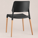 Пластиковый стул на ножках из массива бука Ferret Black 4 шт варинант исполнения - 5 | Loft Concept в Новосибирске